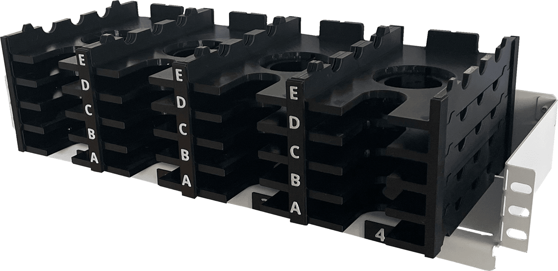 20 Ablagefächer für den 19"-Systemschrank